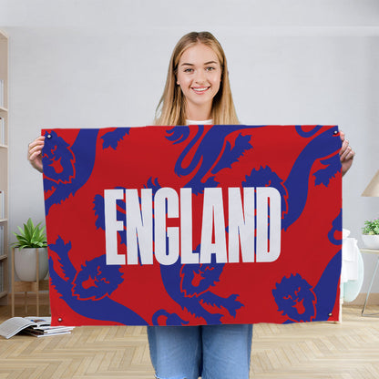 England - Red and Blue Lions - WC26 - Banner - 4 Sizes!