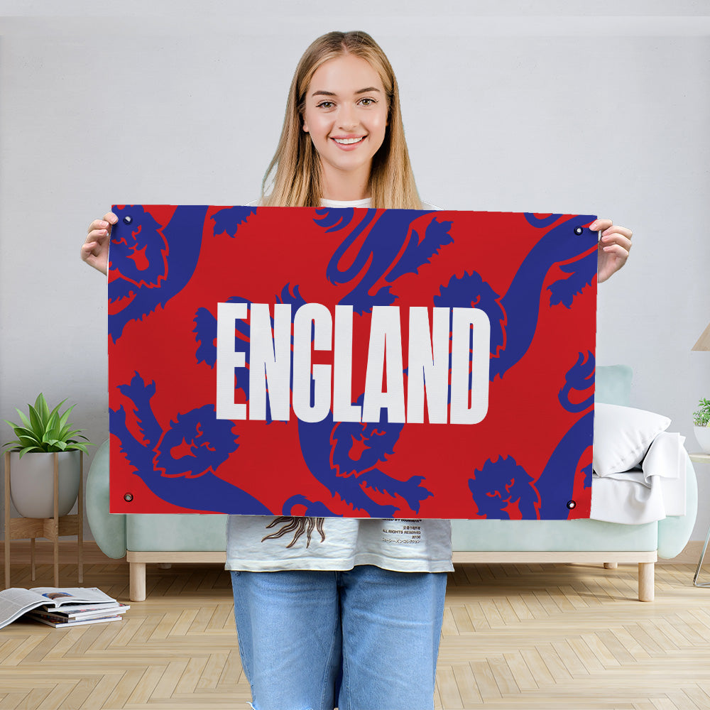 England - Red and Blue Lions - WC26 - Banner - 4 Sizes!