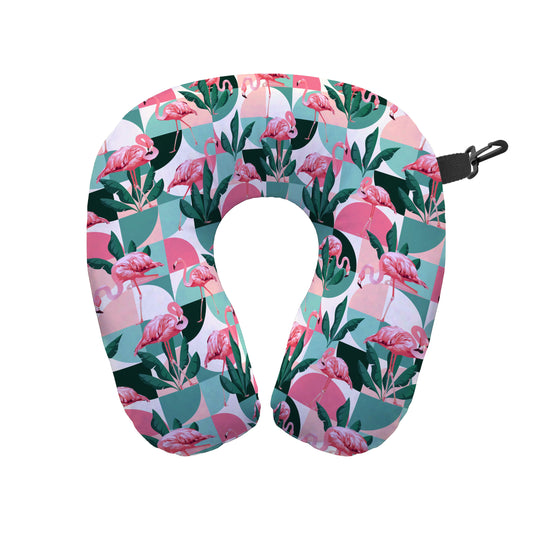 Exotic Flamingos - Travel Pillow