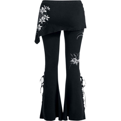 PURE OF HEART - 2in1 Boot-Cut Leggings with Micro Slant Skirt