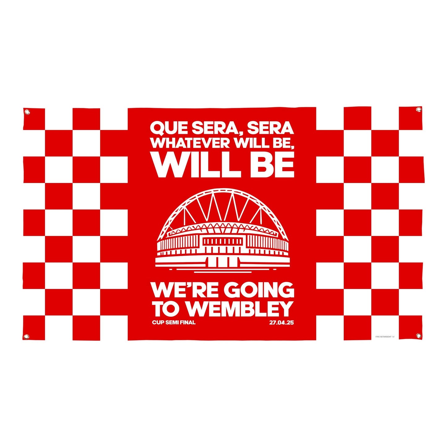 Nottingham Forest - Que Sera, Sera - Banner - Chequered - Two Sizes