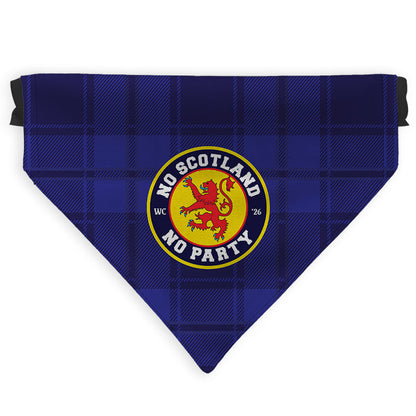 No Scotland No Party - Blue Tartan - Dog Bandana - 4 Sizes