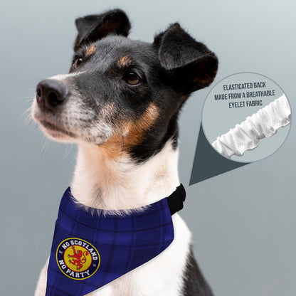 No Scotland No Party - Blue Tartan - Dog Bandana - 4 Sizes