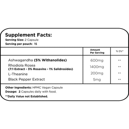 Ashwagandha Rhodiola Rosea L Theanine