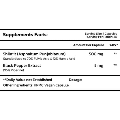 Himalayan Shilajit 60 Capsules