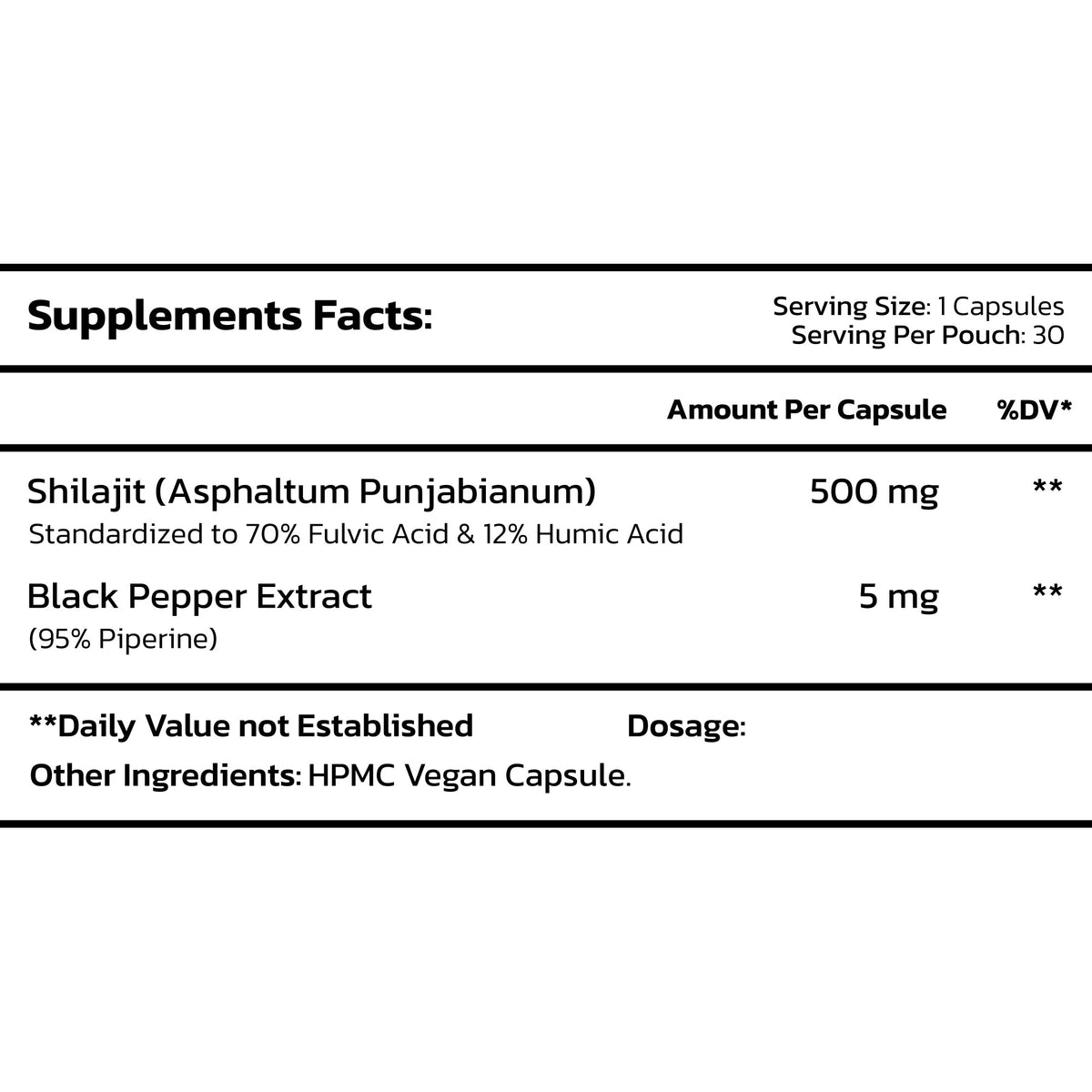 Himalayan Shilajit 60 Capsules