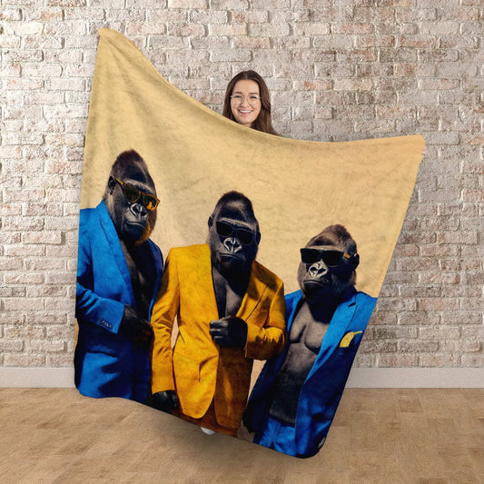 Gorillas in Suits - Fleece Blanket 150cm X 150cm