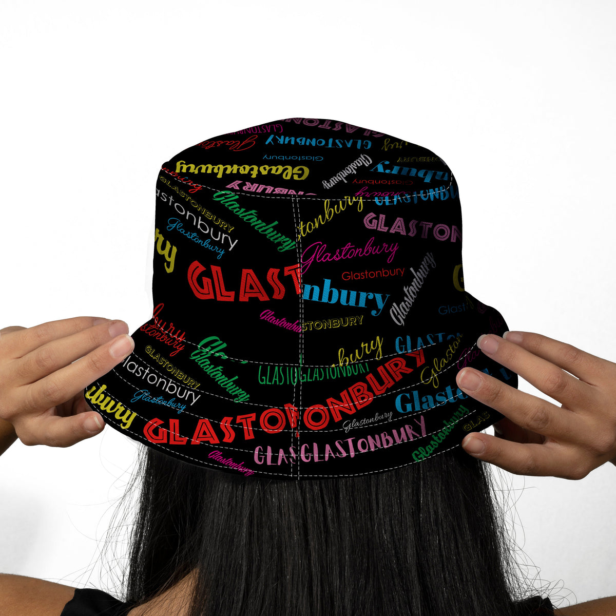 Glastonbury Text Bucket Hat