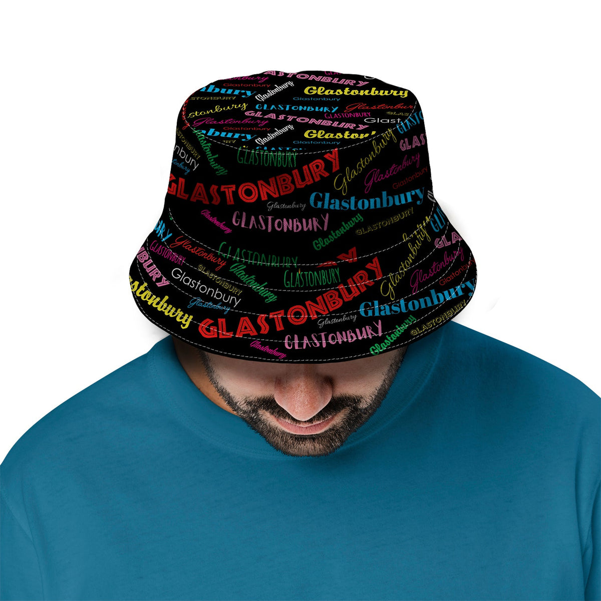 Glastonbury Text Bucket Hat