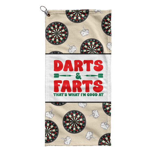 Darts & Farts - Funny Darts Golf Towel