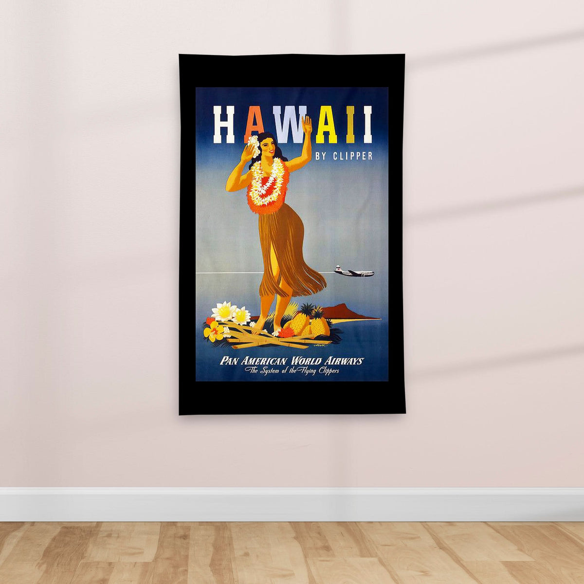 Hawaii - Vintage Travel poster - Textile Poster