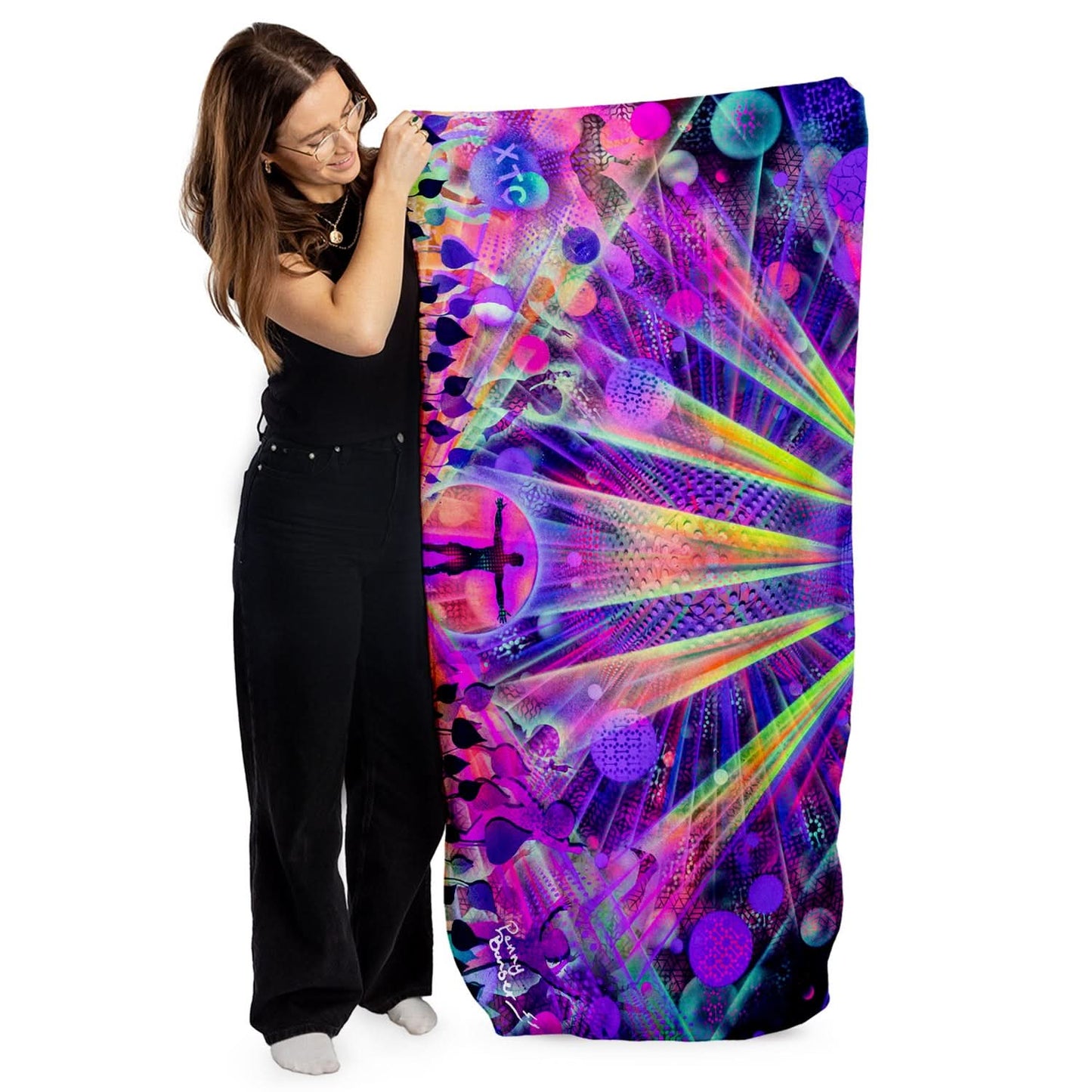Penny Banger Ecstasy Towel - Lightweight, Microfibre Beach Towel - 150cm x 75cm