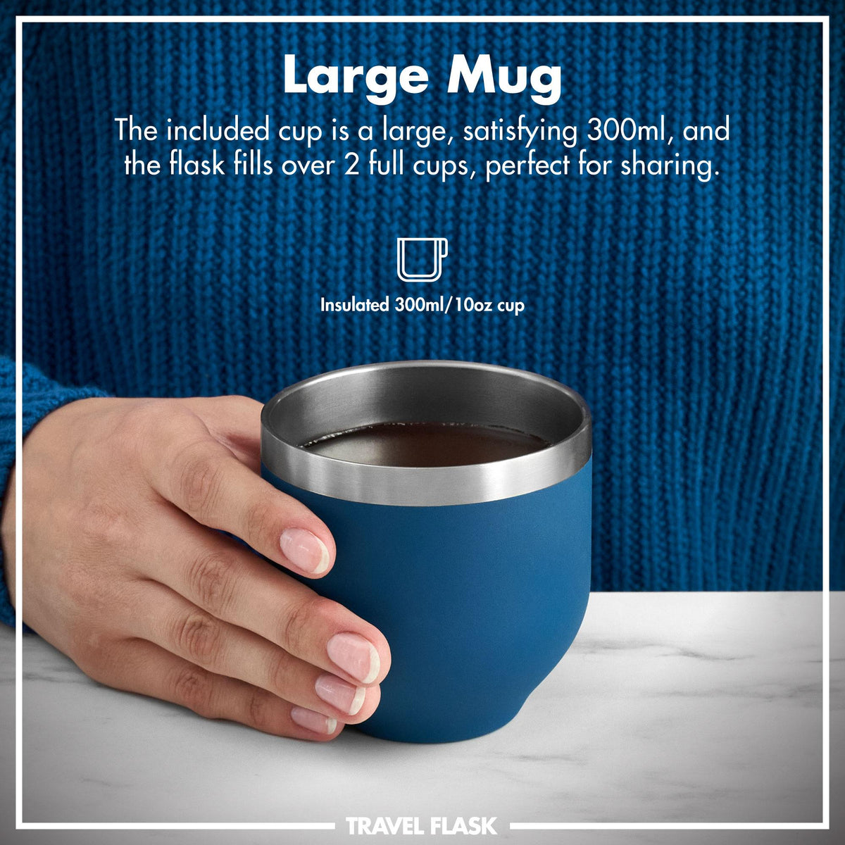 Luma Vacuum Insulated, Flask & Mug, Deep Teal, 700ml (24oz)