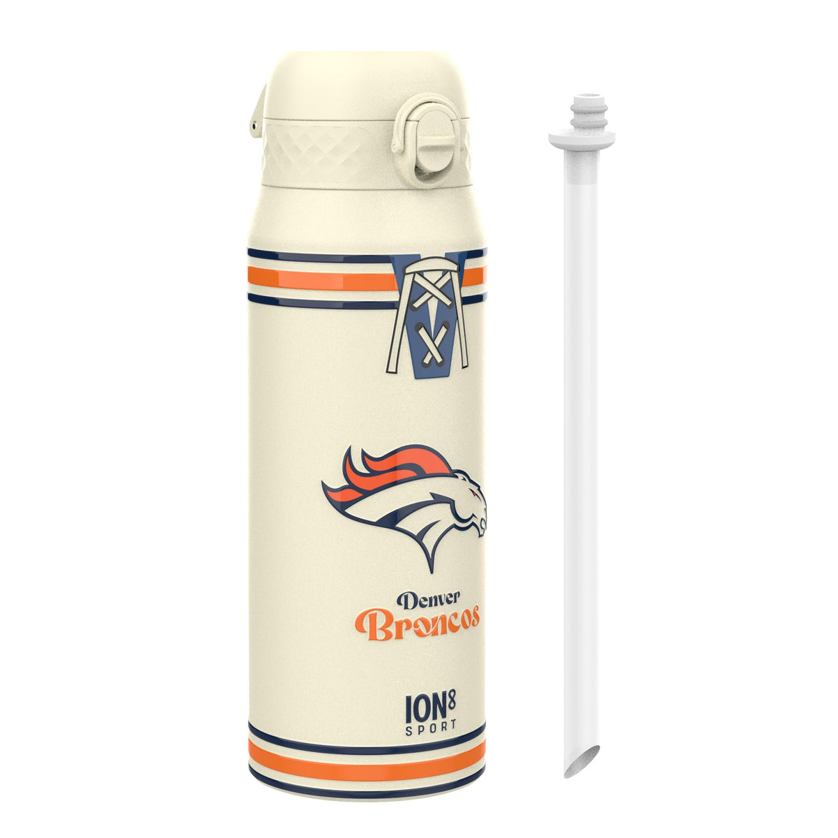 NFL x ION8 Insulated Steel Water Bottle, NFL Broncos, 750ml (24oz)