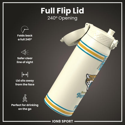 NFL x ION8 Insulated Steel Water Bottle, NFL Jaguars, 750ml (24oz)