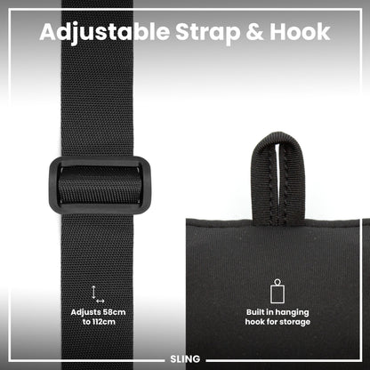 Lightweight, Sling Bottle Bag, Black