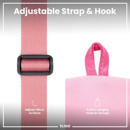 Lightweight, Sling Bottle Bag, Pink