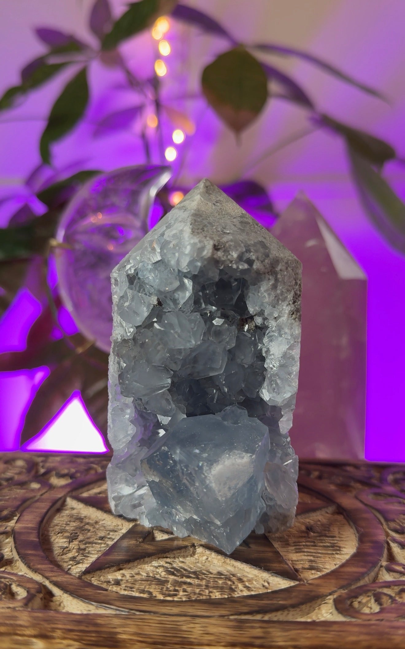Celeste Druzy Caves – Mental Clarity