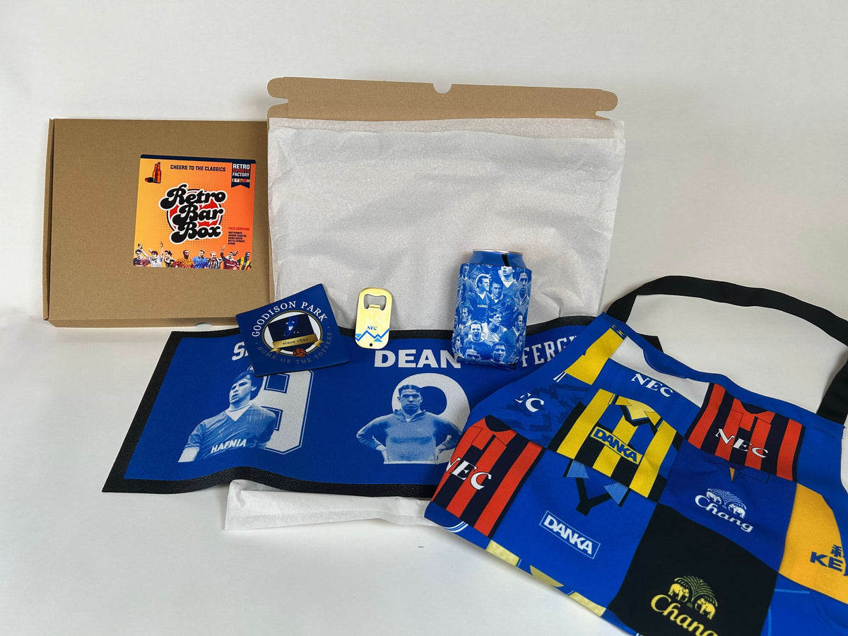 Everton Football Father's Day Bar Box | Retro Man Cave Set