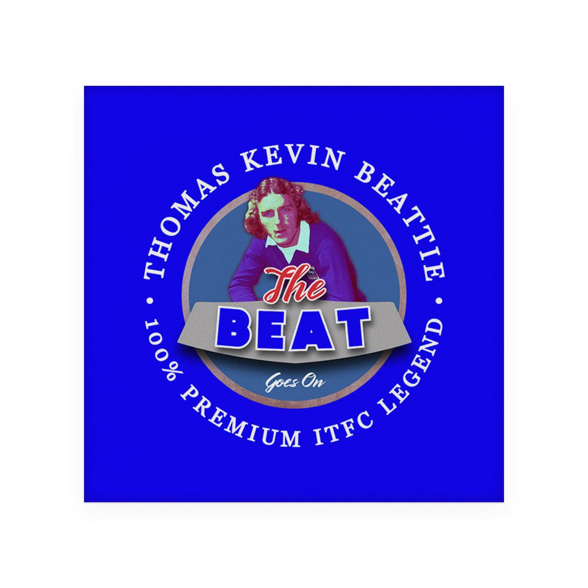 Ipswich Kevin Beattie - Football Coaster - Square Or Circle