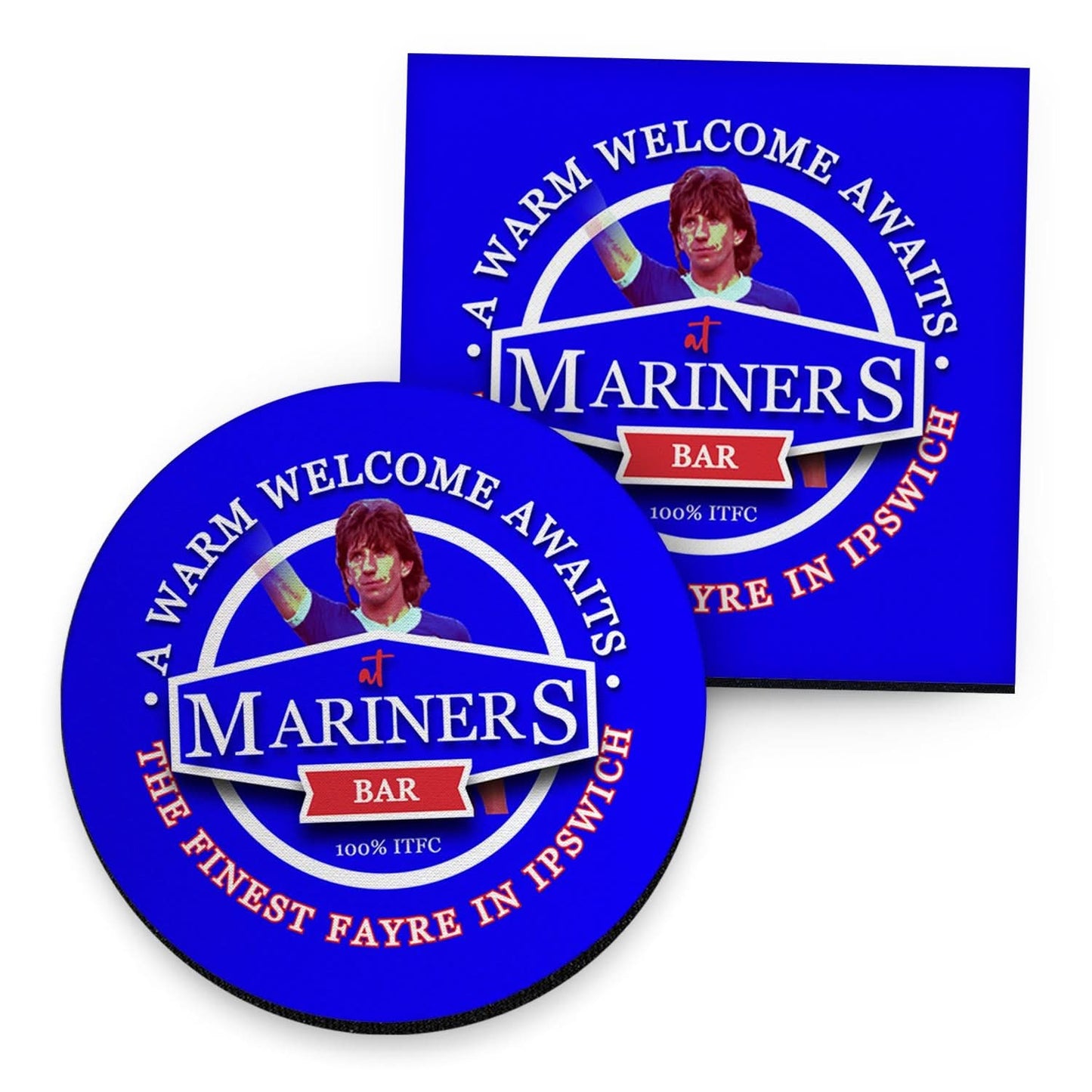 Ipswich Paul Mariner - Football Coaster - Square Or Circle