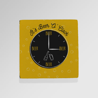 It's Beer O'Clock - Drinks Coaster - Round or Square