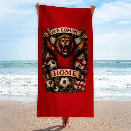 England - It's Coming Home Lion - Beach Towel