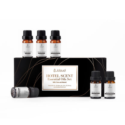 JCLOUD Hotel Diffuser Oils Set — Top 6 Luxury Hotel-Inspired Essential Oils (6x10mL)