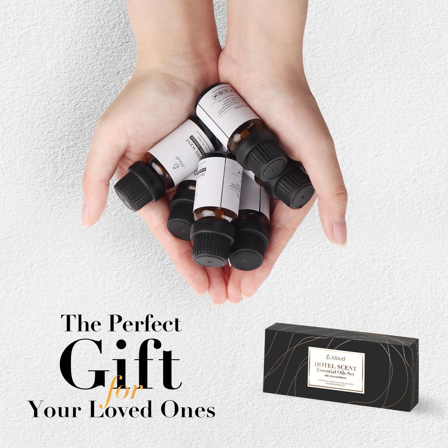 JCLOUD Hotel Diffuser Oils Set — Top 6 Luxury Hotel-Inspired Essential Oils (6x10mL)