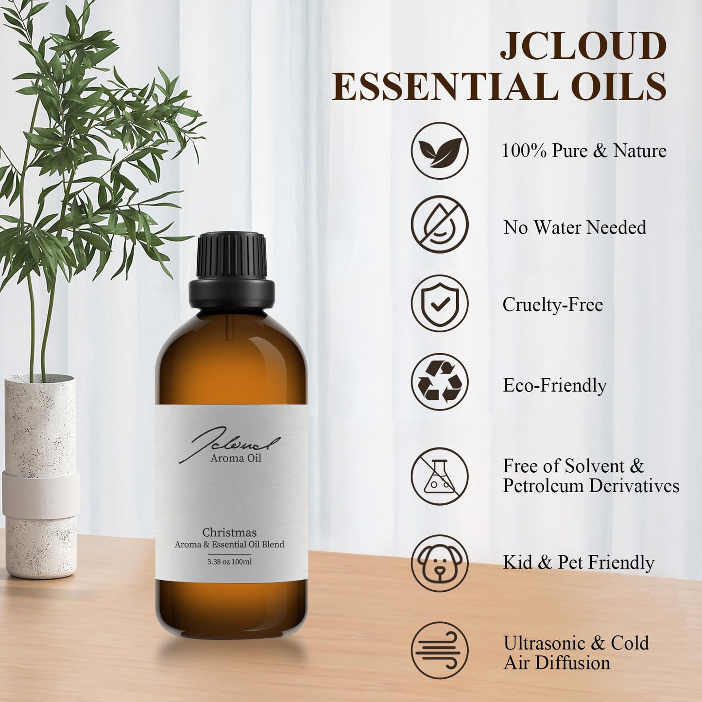JCLOUD Christmas Essential Oil for Scent Air Machine | Hotel Scent Diffuser Oil 100mL