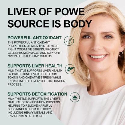 JulyDeer Milk Thistle 500 mg – Liver Support, Detox & Antioxidant Capsules
