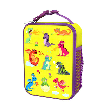 Kids Lunch Bag, Insulated, Dragons, Medium