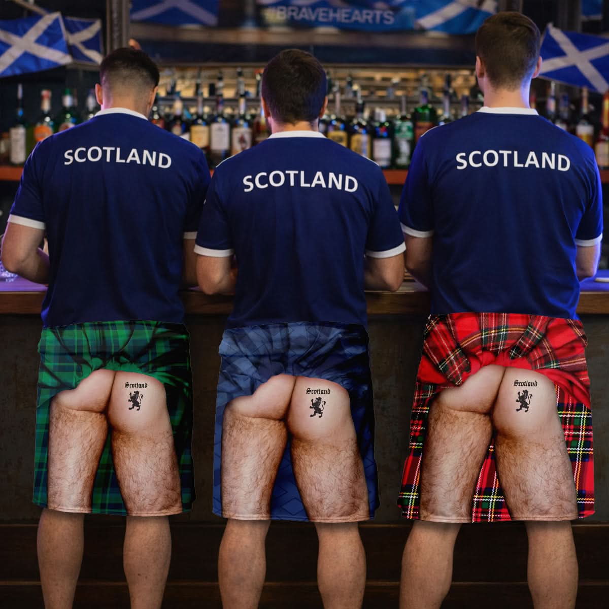 Royal Stewart Tartan (Exposed Behind) Scotland WC26 - Novelty Kilt