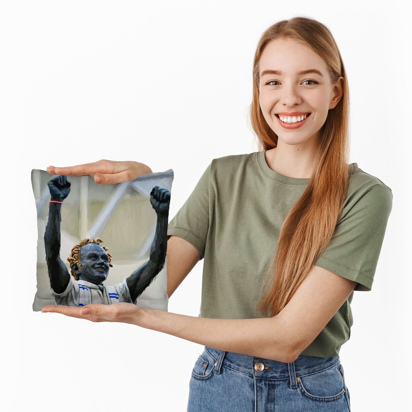 Lee Buccilli - Bremner statue - Cushion, Three Sizes
