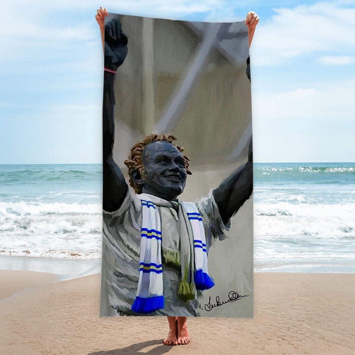 Lee Buccilli - Bremner Statue - Beach Towel - 150cm x 75cm