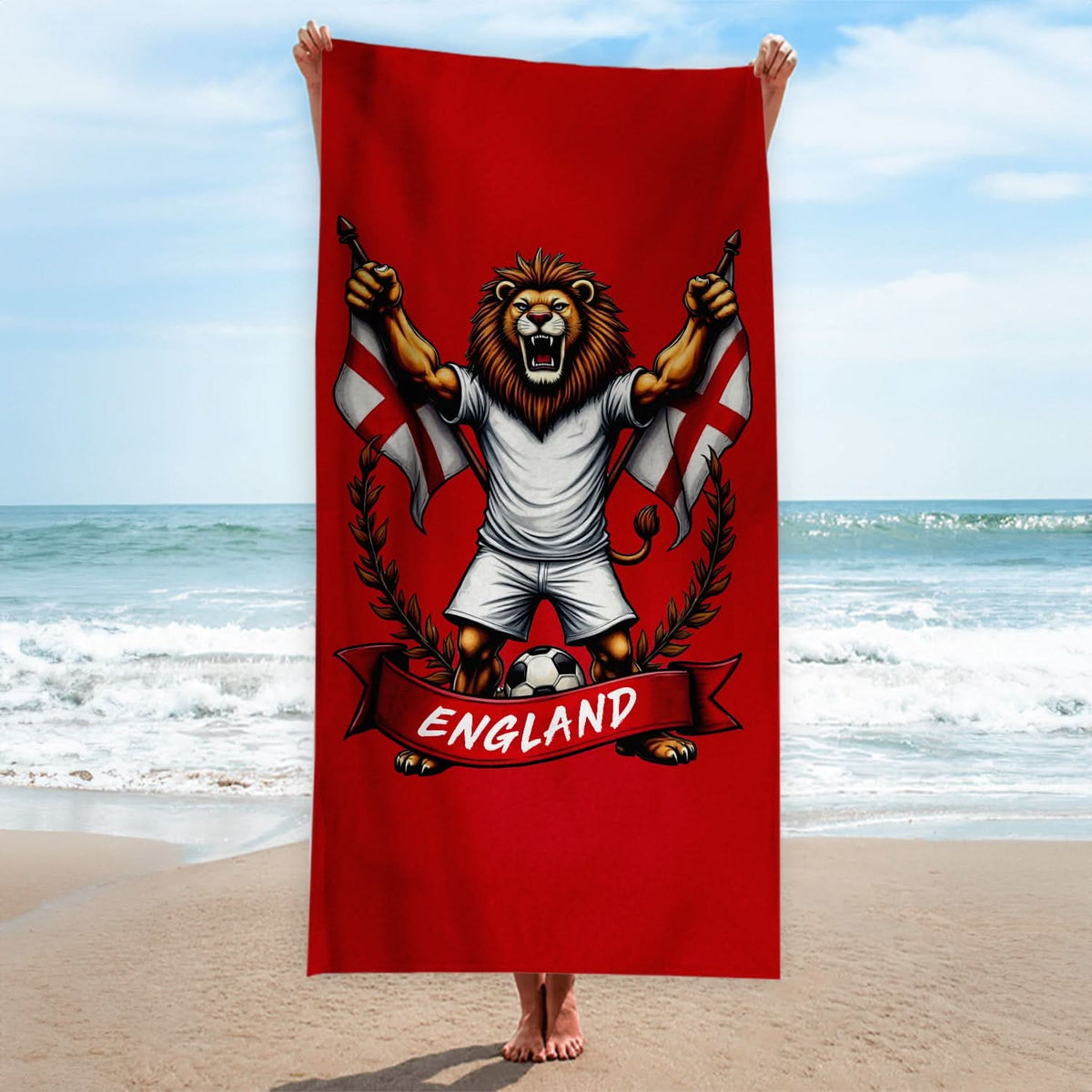 England - Lion Celebration - Beach Towel