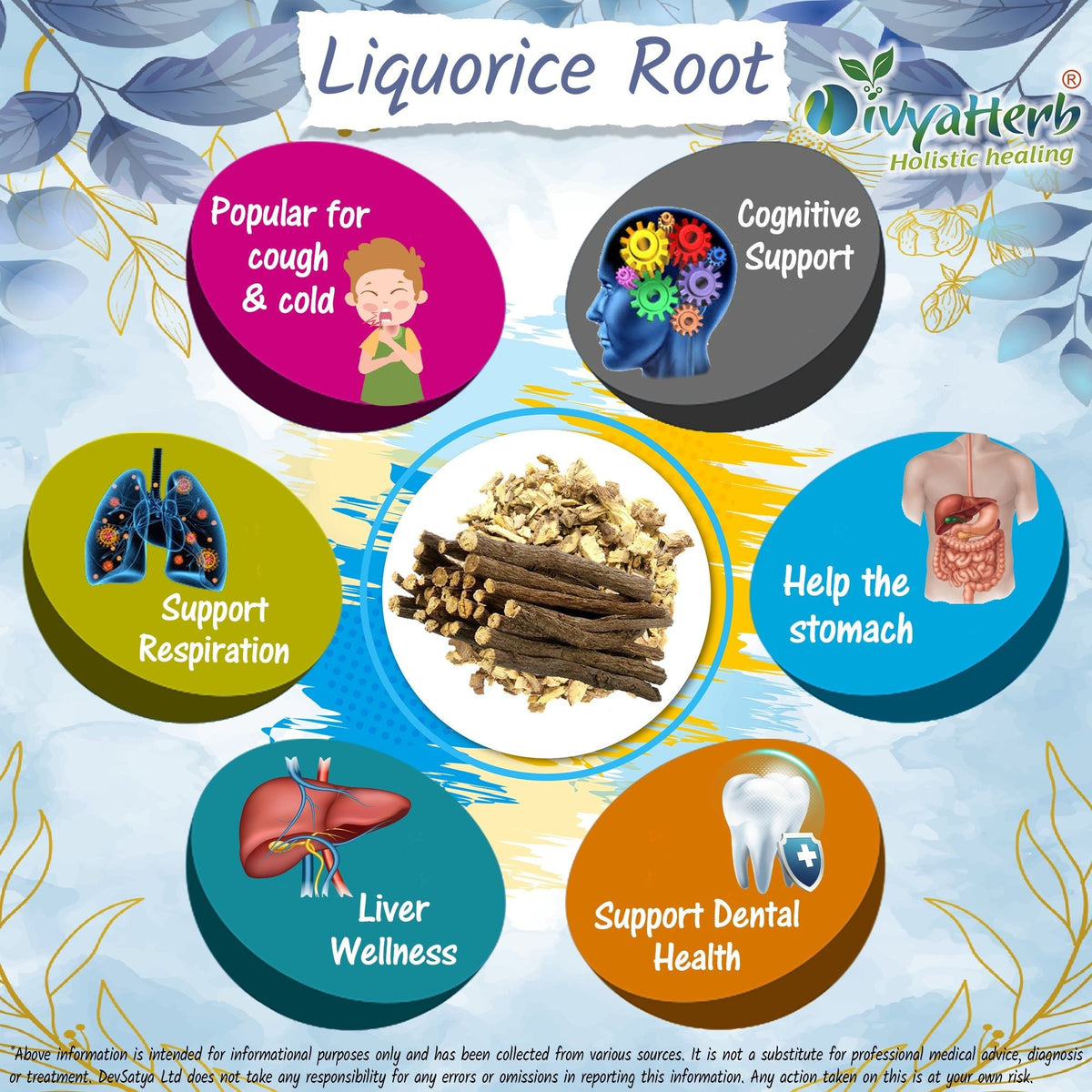 DivyaHerb Liquorice Root Powder 100 gram - Throat Comfort Support