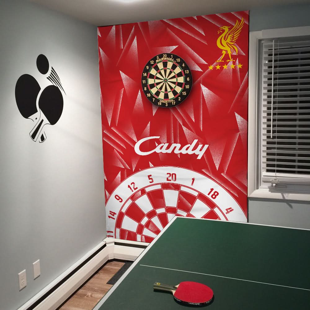 Liverpool Retro - 1989 Home - Personalised Darts Wall Banner - Two Sizes [COLLECTIVE]