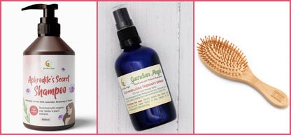 Organic and Natural HAIR LOSS/GROWTH Set - 3 Piece Treatment & Brush Set