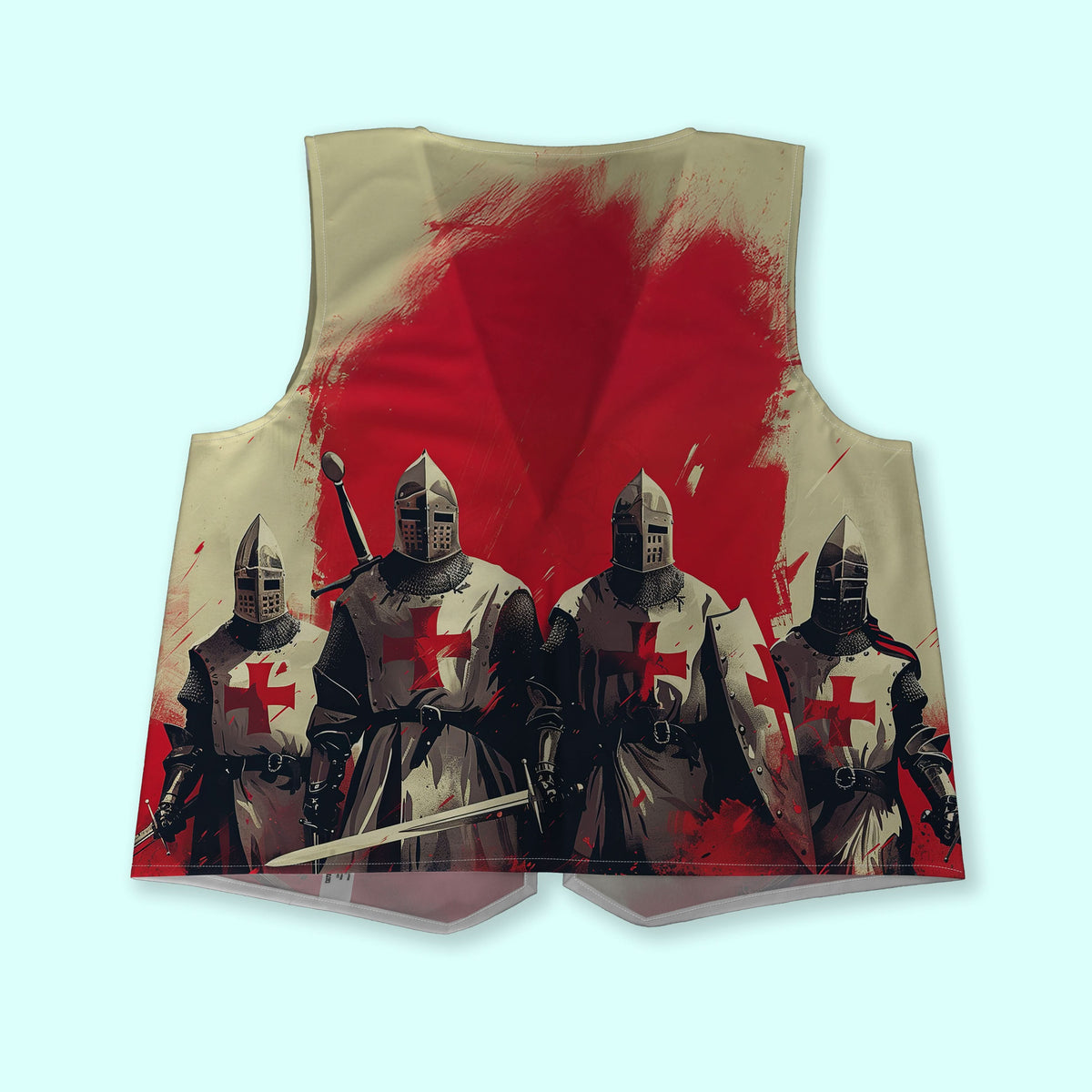 England Crusaders - Novelty Costume Fancy Dress Waistcoat ( 4 sizes available )