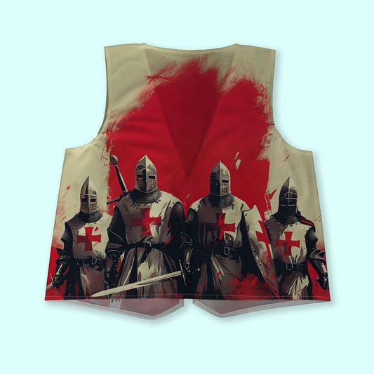 England Crusaders - Novelty Costume Fancy Dress Waistcoat ( 4 sizes available )