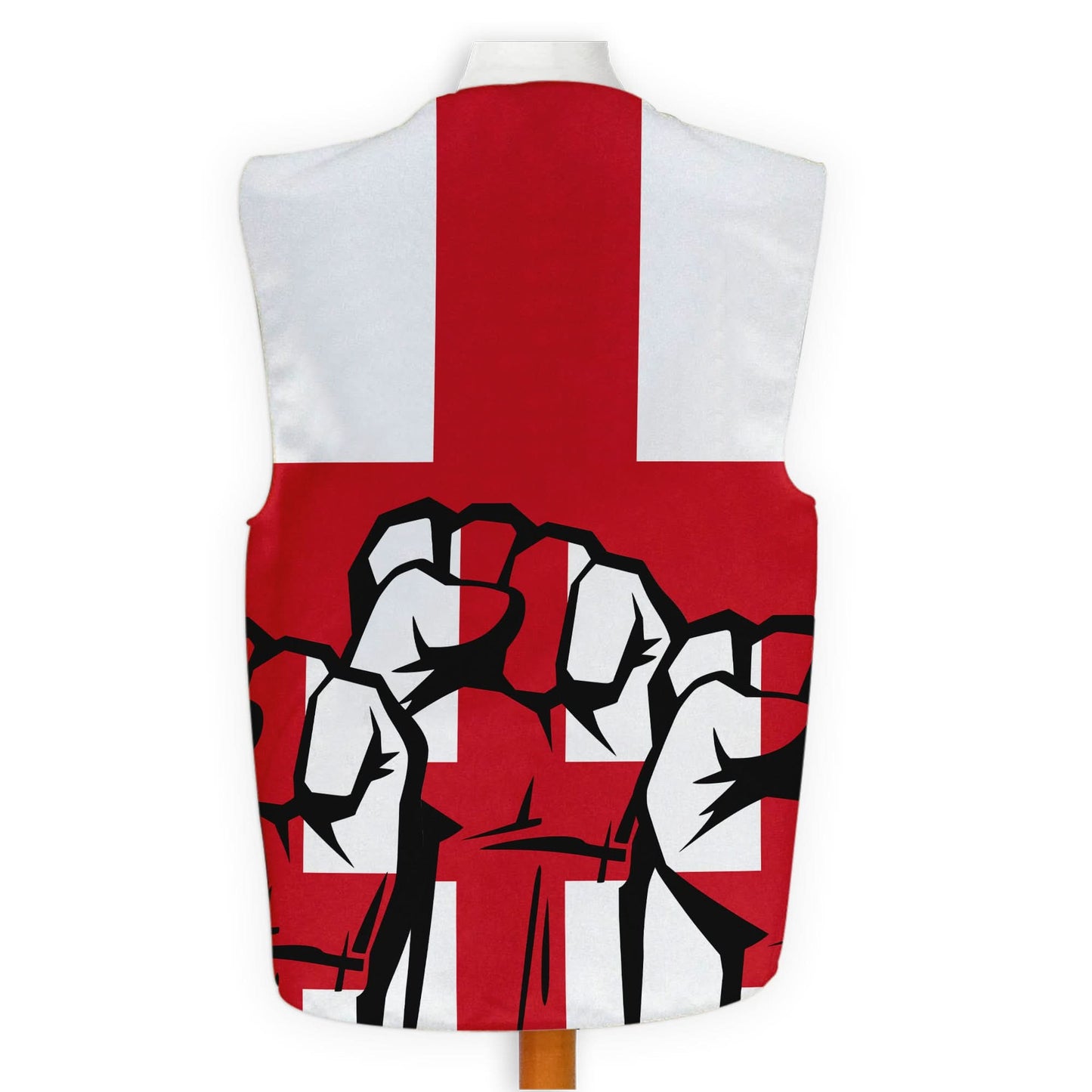 St George Fists Raised - Novelty Costume Fancy Dress Waistcoat ( 4 sizes available )
