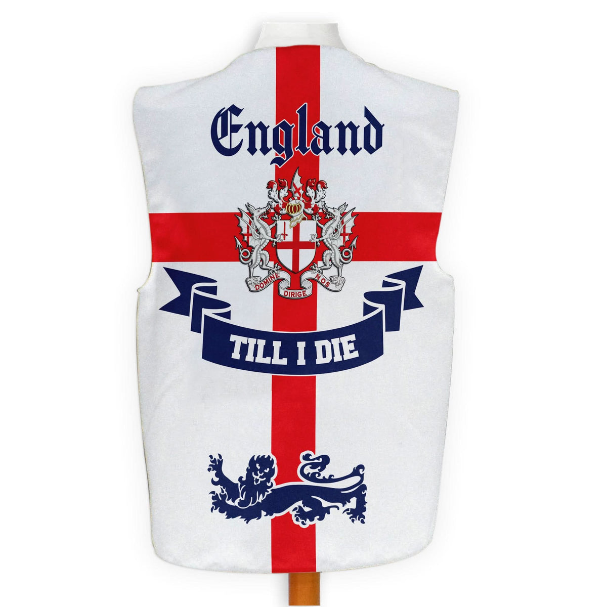 St George Three Lions - Novelty Costume Fancy Dress Waistcoat ( 4 sizes available )