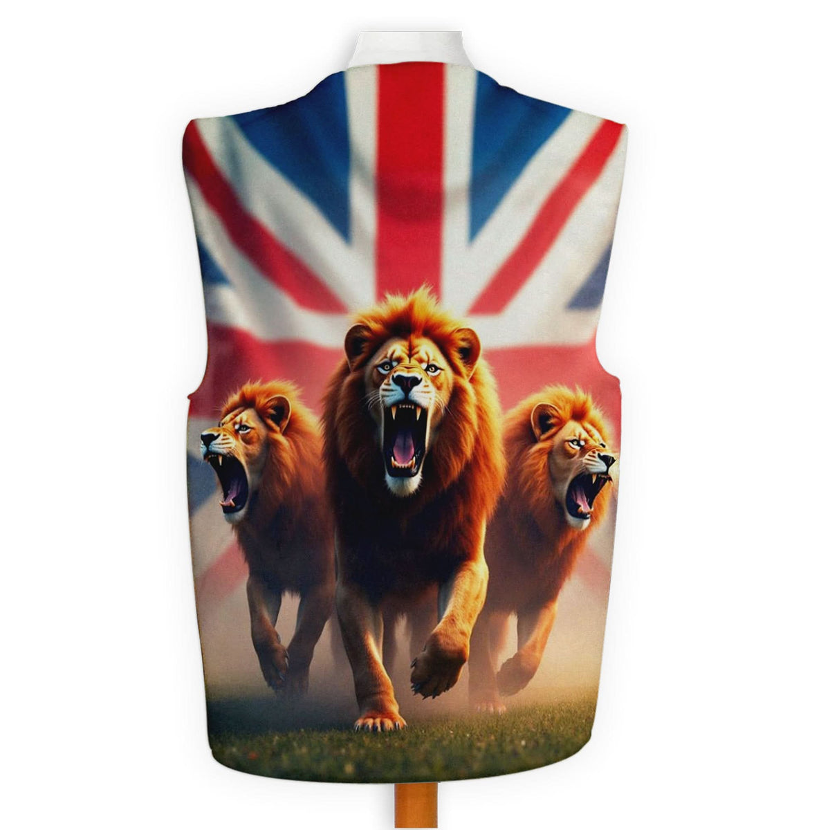Union Jack 3 Lions - Novelty Costume Fancy Dress Waistcoat ( 4 sizes available )