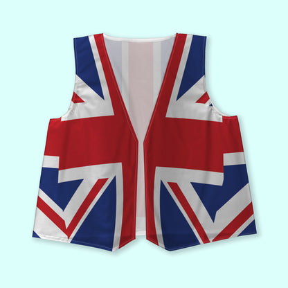 Union Jack - Novelty Costume Fancy Dress Waistcoat ( 4 sizes available )