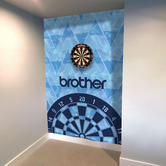 Manchester Blue Retro - 1989 Home - Personalised Darts Wall Banner - Two Sizes [COLLECTIVE]