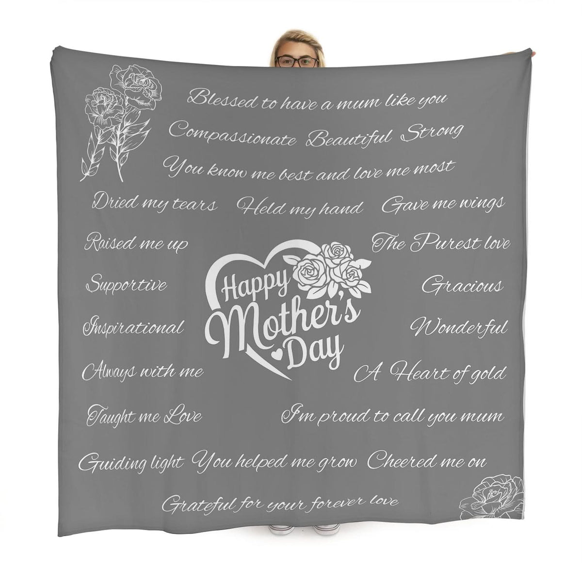 Mother's day Kind Words - Fleece Blanket 150cm X 150cm