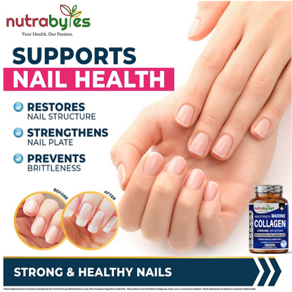 Marine Collagen 2400mg Capsules with Hyaluronic Acid, Biotin & Vitamin C