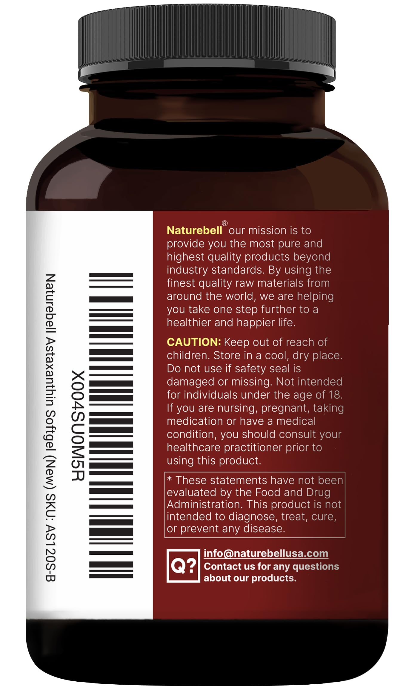 NatureBell Astaxanthin 12mg, 240 Softgels – AstaX Antioxidant Support