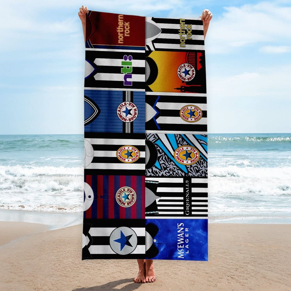 Newcastle - Kit Montage - Beach Towel - 150cm x 75cm